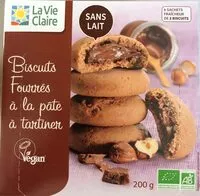 Mängden socker i Biscuit fourré a la pâte à tartiner