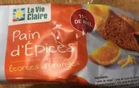 Mängden socker i Pain d'epices écorces d'oranges 15% de miel