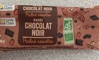 Mängden socker i Barre chocolat noir praliné noisettes