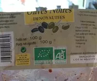 Mängden socker i Olives noires dénoyautées