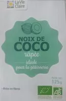 Mängden socker i Noix de coco râpée