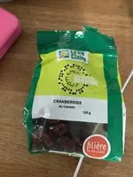 Mängden socker i Cranberries séchées