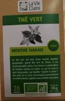 Mängden socker i Thé vert menthe nanah