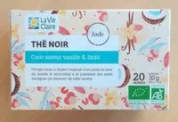 Mängden socker i The noir - Coco saveur vanille & litchi