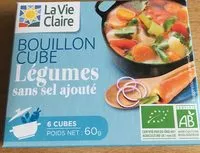 Mängden socker i Bouillon cube légumes sans sel ajouté