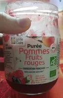 Mängden socker i Purée pommes fruits rouges