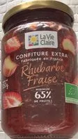 Mängden socker i Confiture extra rhubarbe fraise