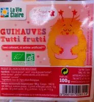 Mängden socker i Guimauves - Tutti frutti