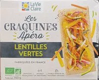 Mängden socker i Les craquines apéro Lentilles vertes