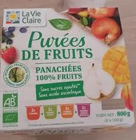 Mängden socker i Purées de fruits - Panachées 100% fruits