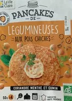 Mängden socker i Pancakes de légumineuses aux pois chiches