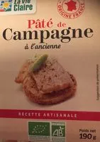 Mängden socker i Pâté de campagne à l'ancienne