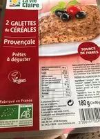 Mängden socker i 2 galettes de  cereales