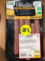 Mängden socker i Saucisses herbes de volaille