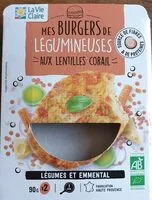 Mängden socker i Mes burgers de légumineuses aux lentilles corail