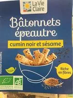 Mängden socker i Bâtonnets Épeautre cumin noir et sésame