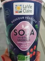 Mängden socker i Douceur végétale soja myrtille groseille