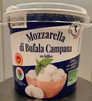 Mängden socker i Mozzarella di Bufala Campana en billes