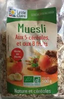 Mängden socker i Muesli aux 5 céréales et aux 8 fruits