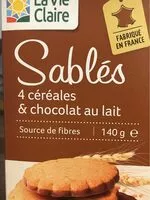Mängden socker i Sablés 4 cereales et chocolat lait