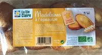 Mängden socker i Madeleines à l’épeautre