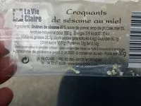 Mängden socker i Croquants de sésame au miel