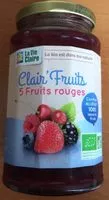 Mängden socker i Clair' Fruits 5 fruits rouges