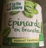 Mängden socker i Épinards en branches bio