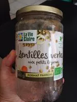 Mängden socker i Lentilles vertes aux petits légumes