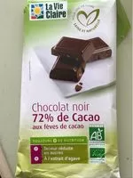 Mängden socker i Chocolat Noir 72% de Cacao Aux Fèves De Cacao