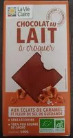Mängden socker i Chocolat au Lait à Croquer aux Éclats de Caramel et Fleur de Sel de Guérande