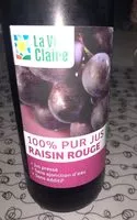 Mängden socker i 100% Pur jus Raisin rouge