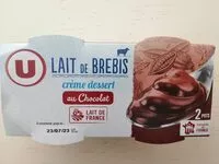 Mängden socker i crème dessert au chocolat - lait de brebis