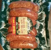 Mängden socker i Saucisses de Montbéliard IGP cuites
