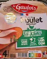 Mängden socker i Blanc de poulet Sortant à l'Extérieur Dans Les Prés Le Gaulois