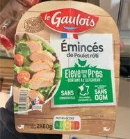 Mängden socker i Emincés de poulet Sortant à l'Extérieur Dans Les Prés Le Gaulois