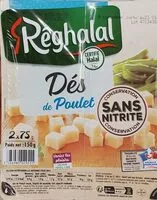 Mängden socker i Dés de poulet