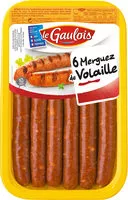 Mängden socker i merguez de volaille