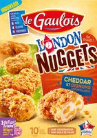 Mängden socker i London Nuggets cheddar et Oignons Croustillants