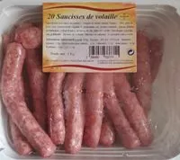 Mängden socker i 20 saucisse de volaille