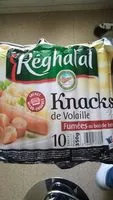 Mängden socker i Knacks de volaille fumées bois hêtre