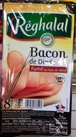 Mängden socker i Bacon de dinde fumé au bois de hêtre