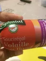 Mängden socker i Saucisson volaille boeuf nature Reghalal