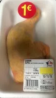 Mängden socker i Cuisse de poulet avec partie de dos