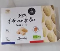Mängden socker i Pâte d'amande bio nature
