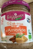 Mängden socker i Purée crue d'amande complète 200G