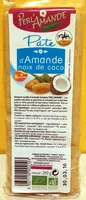 Mängden socker i Pâte d'amande noix de coco