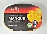 Mängden socker i Sorbet plein fruit MANGUE, 45 % de fruit