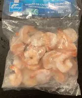 Mängden socker i Queues de crevettes tropicales decortiquées déveinées cuites