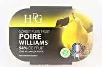 Mängden socker i Sorbet plein fruit POIRE WILLIAMS, 54% de fruit